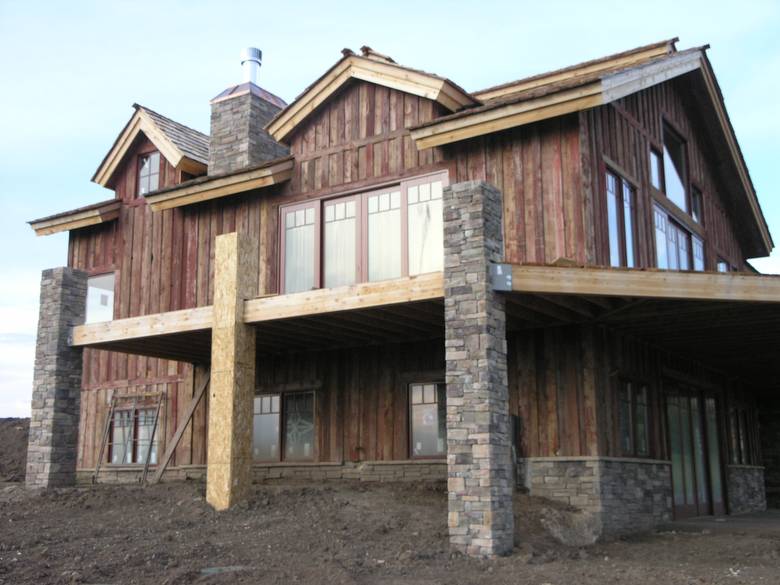 Faded Red Painted Barnwood Siding